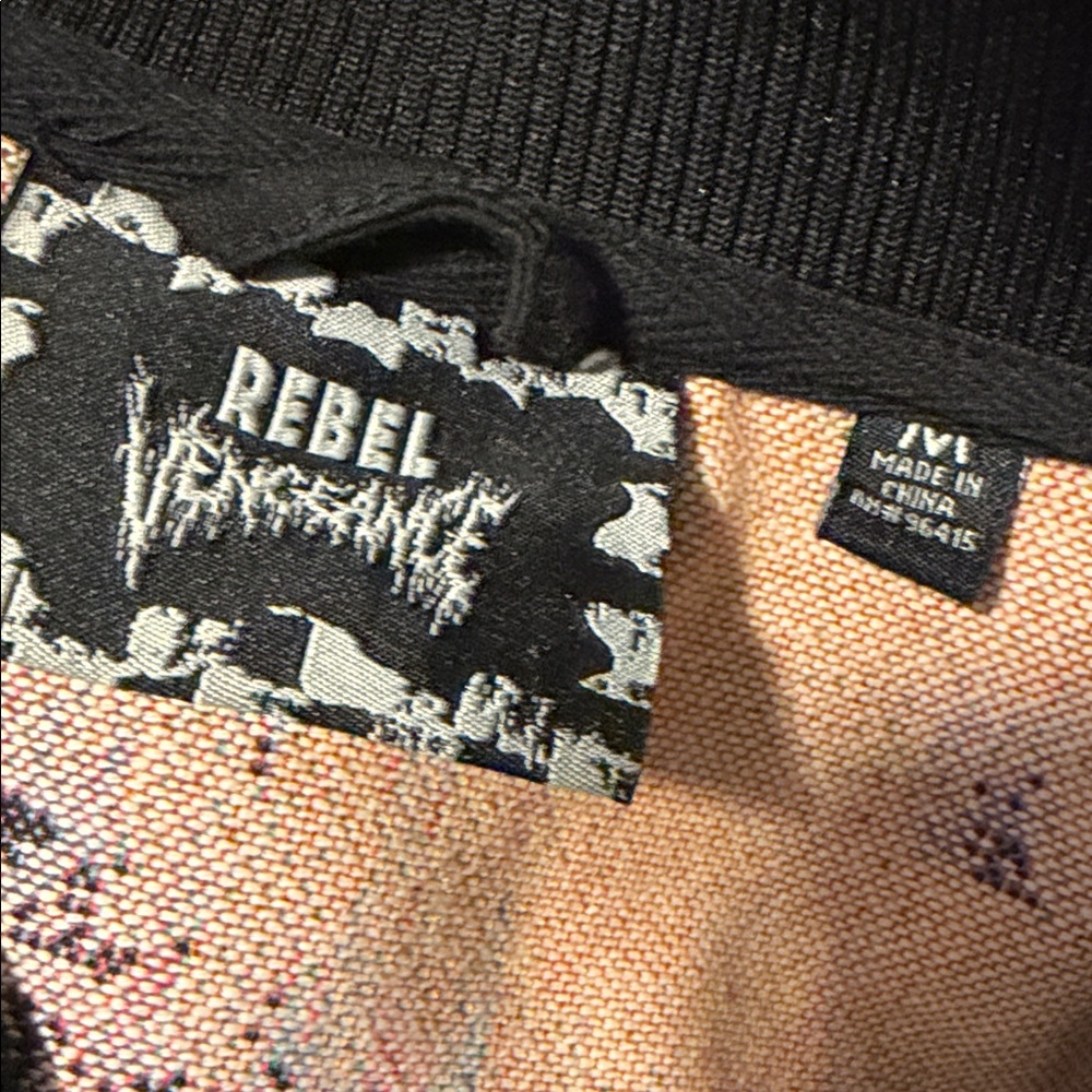 Rebel Minds Skeleton Napoleon Varsity Jacket | Gothic Streetwear Bomber Size M - Picture 8 of 8